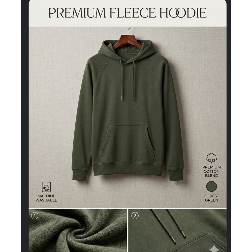 Member's Mark Ladies Lounge Hoodie Forest Green Premium Fleece XXL